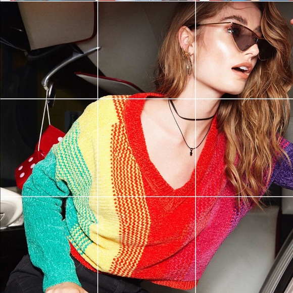 5⭐️ NEW LF PaperHeart Australian Rainbow Sweater - Picture 2 of 8